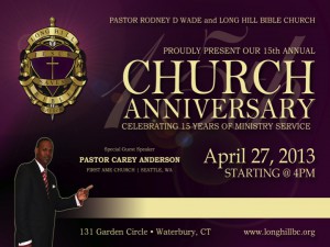 15th Church Anniversary » Events » Long Hill Bible Church